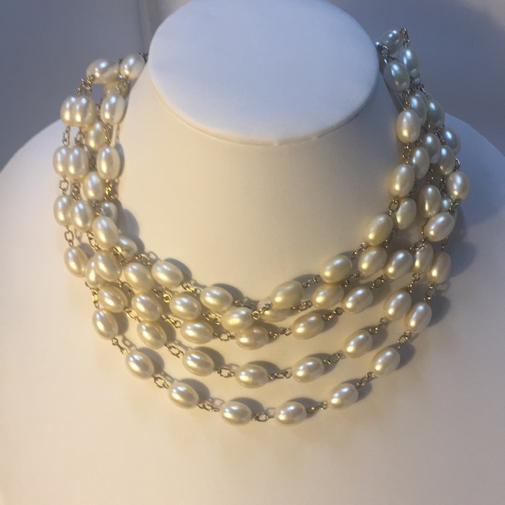 Vintage Layered Pearl Necklace